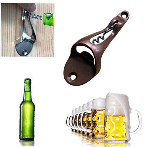 Pared de Bronce de época Montado Abridores de Botellas de Vino Cubierta de Cristal de Cerveza abridor de Cocina Bar Gadgets