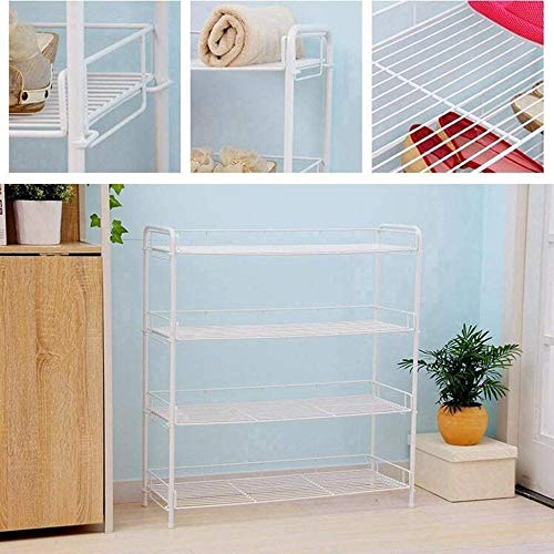 Pared pintura 4-Capa de Hierro del Zapato del Estante Sitio Vida Sencilla Rack de Almacenamiento Taburete Cambiar Zapatos
