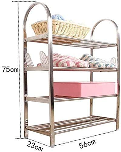 Pared pintura Acero Inoxidable Estante del Zapato Grueso y Espeso Combinación de múltiples Capas combinada de Almacenamiento en Rack Taburete Cambiar Zapatos