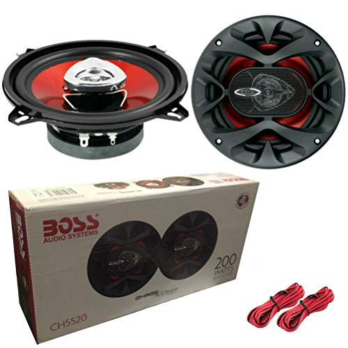 PAREJA DE ALTAVOCES DIFUSORES BOSS AUDIO SYSTEM CH5520 CH 5520 DE 13,00 CM 130 MM 5" DE 200 VATIOS RMS Y 400 VATIOS MAX A PAREJA DE PREDISPOSICIÓN SISTEM A 2 CALLES COAXIAL POR ALOJAMIENTOS ESTÁNDAR X PUERTAS PORTERO ES TAQUILLAS COCHE