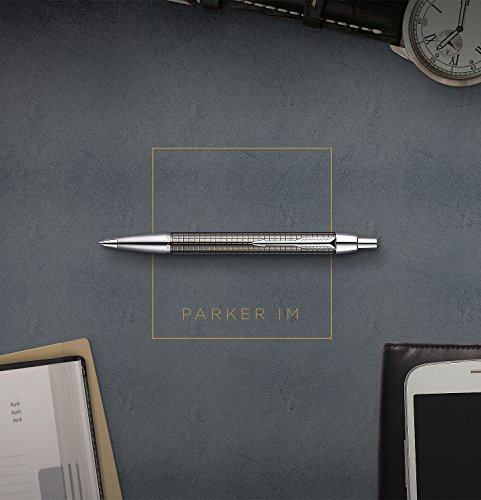 Parker IM - Bolígrafo, Blíster Paquete, color Acero (Brushed Metal Golden trim)