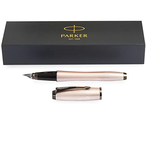 Parker Urban Premium - Pluma estilográfica (punta media), color rosa y gris plomizo
