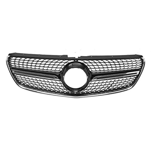 Parrilla Delantera Rejilla delantera for Mercedes W447 Clase V V200 220250260 15-18 Sin CÁMARA Diamante negro