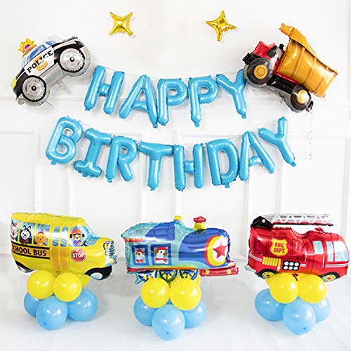 PartyWoo Globo Cars, 7 Piezas Globos Cars Globo Coche Globos Jumbo Globos Aluminio para Fiesta Cars, Decoracion Cumpleaños Niño, Kit Baby Shower Niño, Cars Cumpleaños Decoracion, Decoracion Cars