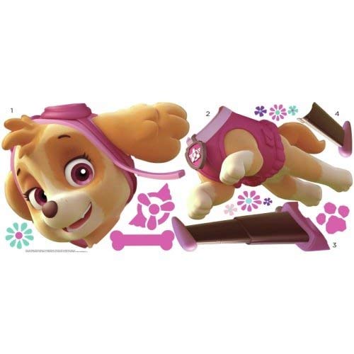 Pat' Patrouille 539135 Stella Skye - Gigante Adhesivo, 10,2 x 0,2 x 70,6 cm, Multicolor