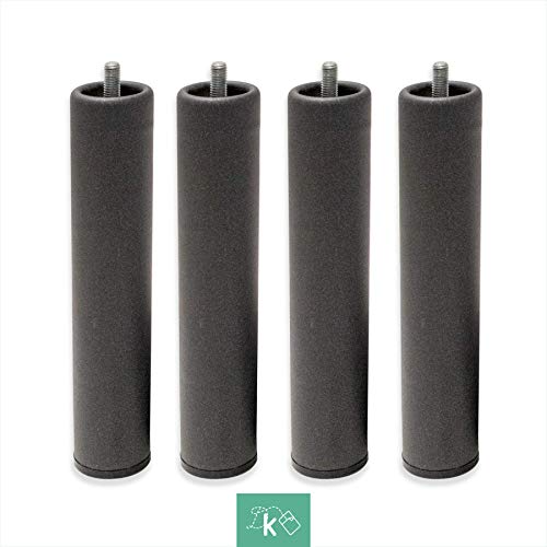 Patas Metálicas Redondas - Rosca de Metrica 10 (1 cms) - Packs de 4 uds de 10 cms