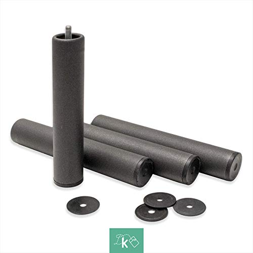 Patas Metálicas Redondas - Rosca de Metrica 10 (1 cms) - Packs de 4 uds de 10 cms