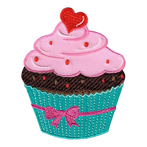 PatchMommy Cupcake Muffin Magdalena Parche Termoadhesivo Parche Bordado para Ropa - Parches Infantiles y Apliques para Niños