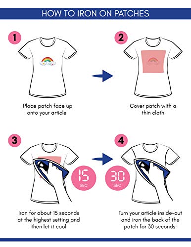PatchMommy Vaca Parche Termoadhesivo Parche Bordado para Ropa - Parches Infantiles y Apliques para Niños