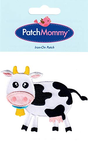 PatchMommy Vaca Parche Termoadhesivo Parche Bordado para Ropa - Parches Infantiles y Apliques para Niños