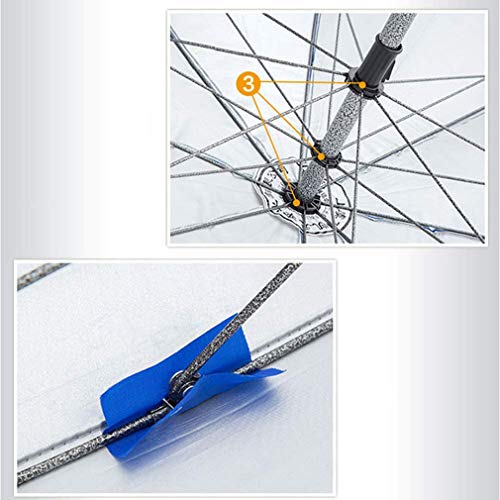 patio umbrella Sombrilla para Playa 240 Cm Sombrilla para Terraza Exterior Paño De Paraguas De Dos Capas Engrosado Sombrillas De Playa Anti UV Impermeable/4 Colores