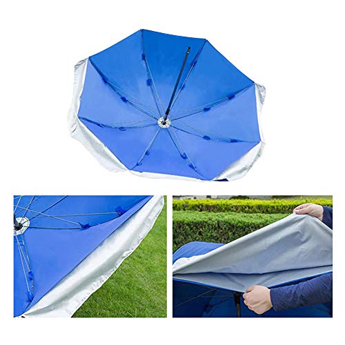 patio umbrella Sombrilla para Playa 240 Cm Sombrilla para Terraza Exterior Paño De Paraguas De Dos Capas Engrosado Sombrillas De Playa Anti UV Impermeable/4 Colores