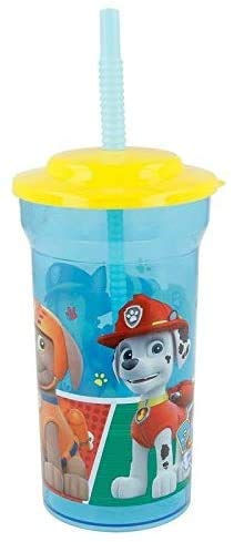 Patrulla Canina 9995, Vaso con caña Grils, Skye, Everest, 460 ml, Producto de plático Libre BPA