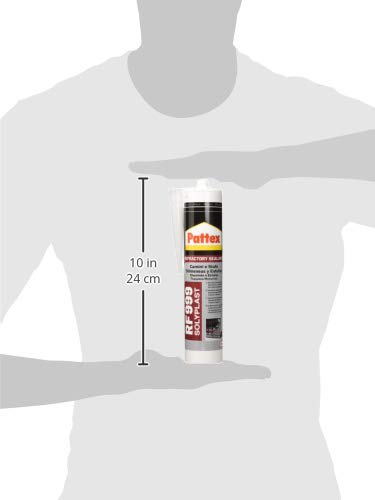 Pattex RF 999, Sellador Refractario para Barbacoas y Chimeneas, Negro, 300 ml
