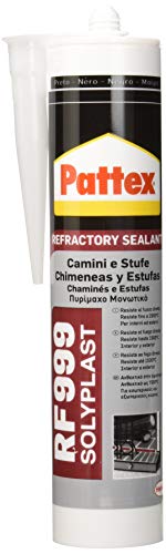 Pattex RF 999, Sellador Refractario para Barbacoas y Chimeneas, Negro, 300 ml