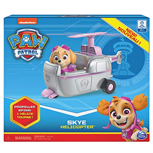 Paw Patrol 6054971 Skye's Helicóptero Vehículo con Figura Coleccionable, para niños Mayores de 3 años, Multicolor
