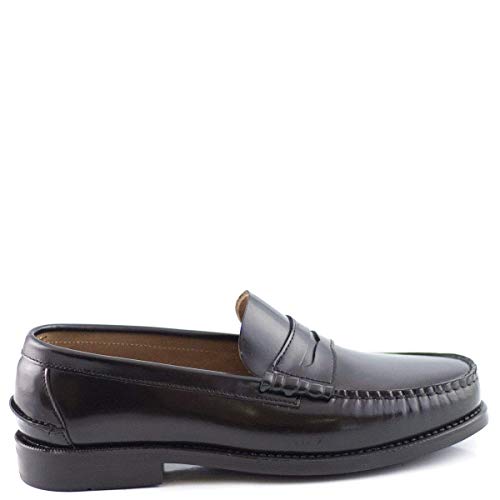 PAYMA - Mocasin Castellano de Piel para Hombre. Hechos en España. Zapato Clasico Antifaz y Borlas para Caballero. Piso de Goma Muy Flexible. Piel Antiarrugas. Antideslizante
