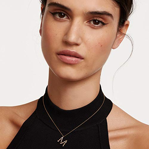PDPAOLA - Collar Letra M - Plata de Ley 925 Bañada en Oro de 18k - Joyas para Mujer