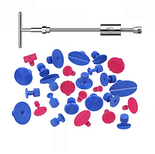 PDR kit abolladuras coche, Herramientas de Reparación de Abolladuras de Automóviles Sin Pintura, Extractor de Abolladuras 2 en 1, Remoción de Abolladuras, Daños Ocasionados por Granizo