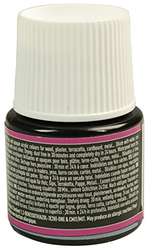 Pébéo 092020 20 Deep Black - Pintura acrílica (Brillante, 45 ml), Color Negro Intenso