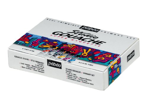 Pébéo Studio - Kit de Pintura Gouache (6 Tubos)