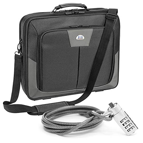 Pedea Premium Bolsa Bandolera Para Portátil Con Cerradura de Cable de Seguridad, 37 cm, Gris