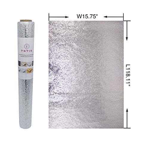 Pegatinas de aluminio para estufas de cocina, color plateado, papel de contacto de plástico adhesivo de acero inoxidable