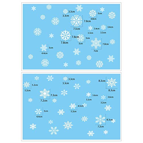 Pegatinas de copo de nieve navideño, muñeco de nieve Elk