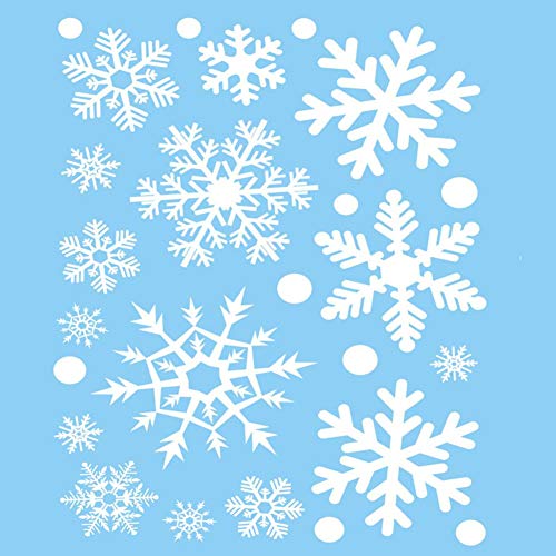 Pegatinas de copo de nieve navideño, muñeco de nieve Elk