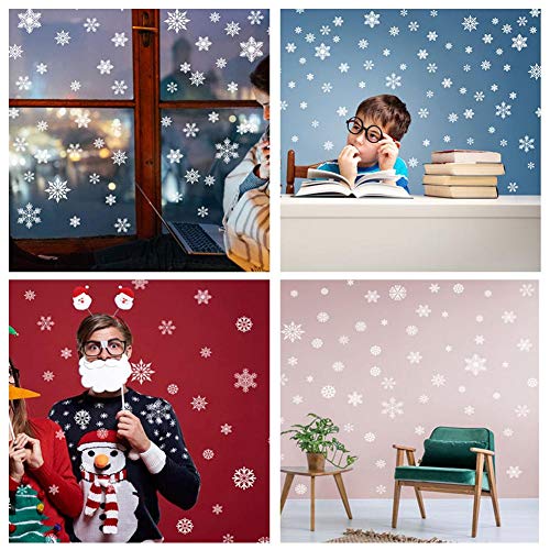 Pegatinas de copo de nieve navideño, muñeco de nieve Elk