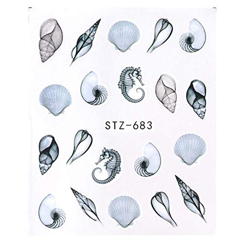 Pegatinas Uñas，Kapmore 24 Hojas Pegatinas Uñas Decorativas Nail Art Stickers Elegante Estampado de Fores Decoracion (1)