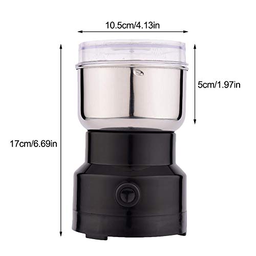pegtopone Molinillo De Café Eléctrico Molienda 300w Polvo Superfino Silencioso Portátil Bombón 3 Velocidades Acero Inoxidable Molienda Mezcla para Grano Grano Café Hierbas Especias Nueces Semillas
