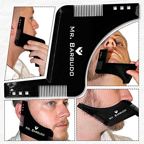 Peine Barba Plantilla Guia para Hombre Talla única Afeitado de Mr. Barbudo