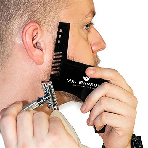 Peine Barba Plantilla Guia para Hombre Talla única Afeitado de Mr. Barbudo