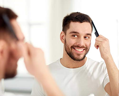 Peine de carbono antiestático FABCARE - Peine de peluquería irrompible de carbono sintético altamente resistente - Peine de corte de pelo y peinado para peluqueros - Peine de pelo de caballeros