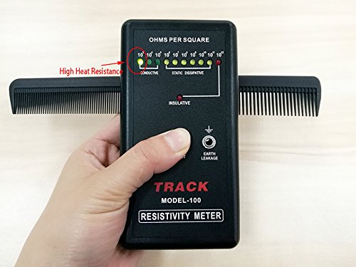 Peine para corte de pelo, un corte de pelo de fibra de carbono profesional peine, resistencia y durabilidad, y medio Diente fino, libre de PVC negro con funda a medida del producto (21 cm)