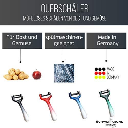 Pelador de Solingen/cuchillo de cortar/rallador – para pelar espárragos, patatas, verduras, pepinos – para diestros y zurdos