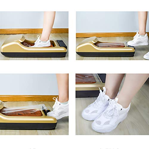 Película desechable para zapatos para oficina en casa, máquina de laminación para pies con carcasa de material ABS, diseño de esponja (membrana de zapatos, 600 unidades), plástico abs, Rojo, C