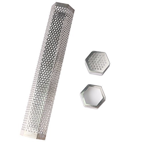 Pellet Smoker Tube Stainless Steel 12 "Plus Free Tube Brush - Mejora los sabores de las carnes a la brasa y las verduras Funciona con cualquier Eléctrico, Gas, Infrarrojo, Parrilla de carbón