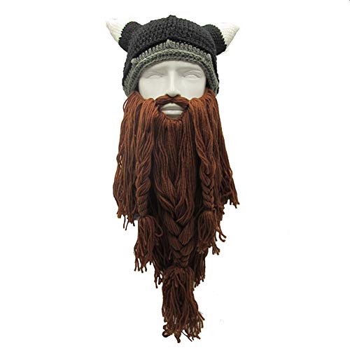 Peluca y Barba Larga Trenzada Halloween Carnaval Vikingo bárbaro