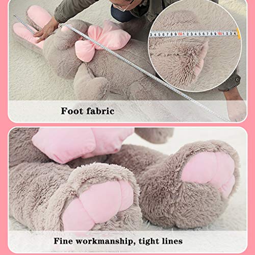 Peluches Animal Decoraciones para El Hogar Muñeca De Conejo Lindo Casa Almohada Regalo De Cumpleaños (Color : Gray, Size : 120cm)