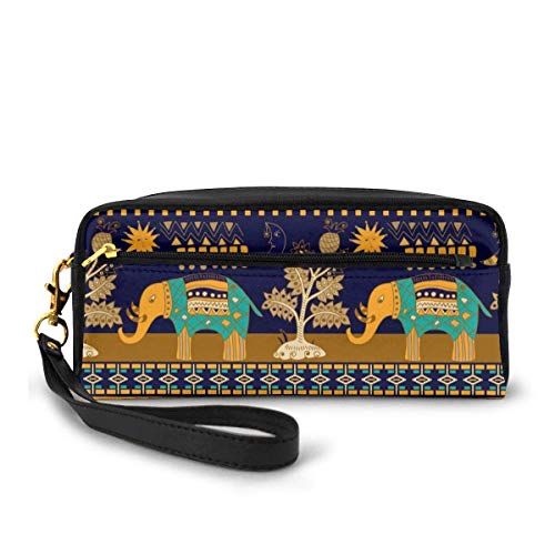 Pencil Pouch Case,Tenedor De La Caja Del Lápiz Del Cuero De La Pu Del Pájaro Del Elefante, Bolsos Llamativos Con Cremallera Para El Día De San Valentín Del Cumpleaños,20x5.5x8.5cm