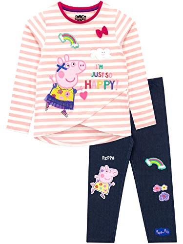 Peppa Pig - Conjunto de Top y Leggings para niñas - Peppa - Multicolor - 7-8 Años