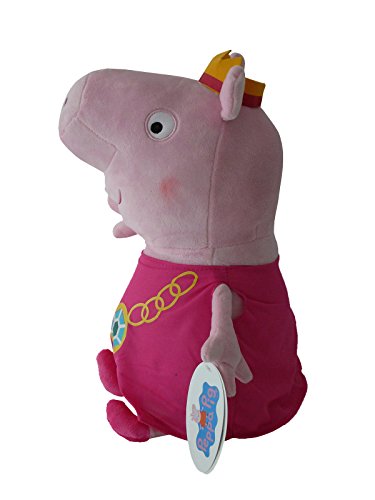 Peppa Pig - Peppa con Corona de Princesa 20cm - Calidad super soft - Peluche - Ouast