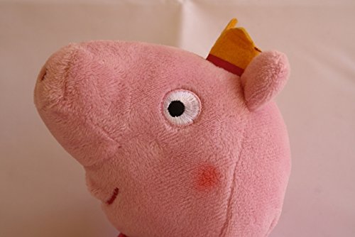 Peppa Pig - Peppa con Corona de Princesa 20cm - Calidad super soft - Peluche - Ouast
