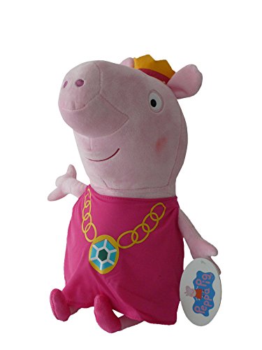 Peppa Pig - Peppa con Corona de Princesa 20cm - Calidad super soft - Peluche - Ouast
