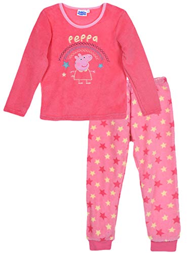 Peppa Pig - Pijama de manga larga para niñas con diseño de estrellas