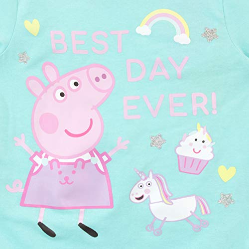 Peppa Pig Pijamas de Manga Larga para niñas Unicornio Ajuste Ceñido Multicolor 7-8 Años