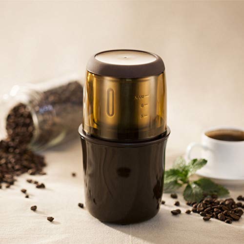 Pequeña licuadora portátil molinillo de especias molino eléctrico | 75g | 200W | Hoja de acero inoxidable | Para frijoles, hierbas, especias, nueces, semillas, legumbres y frutas | Mini Chopper