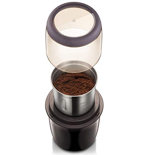 Pequeña licuadora portátil molinillo de especias molino eléctrico | 75g | 200W | Hoja de acero inoxidable | Para frijoles, hierbas, especias, nueces, semillas, legumbres y frutas | Mini Chopper